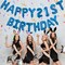 76pcs Happy Birthday Balloon Banner – Blue 16" Mylar Foil Letters, Includes 2 Sets A-Z, 0-9 Numbers, “HAPPY BIRTHDAY” Letters & Balloon Pump – Personalized Birthday Party Decorations